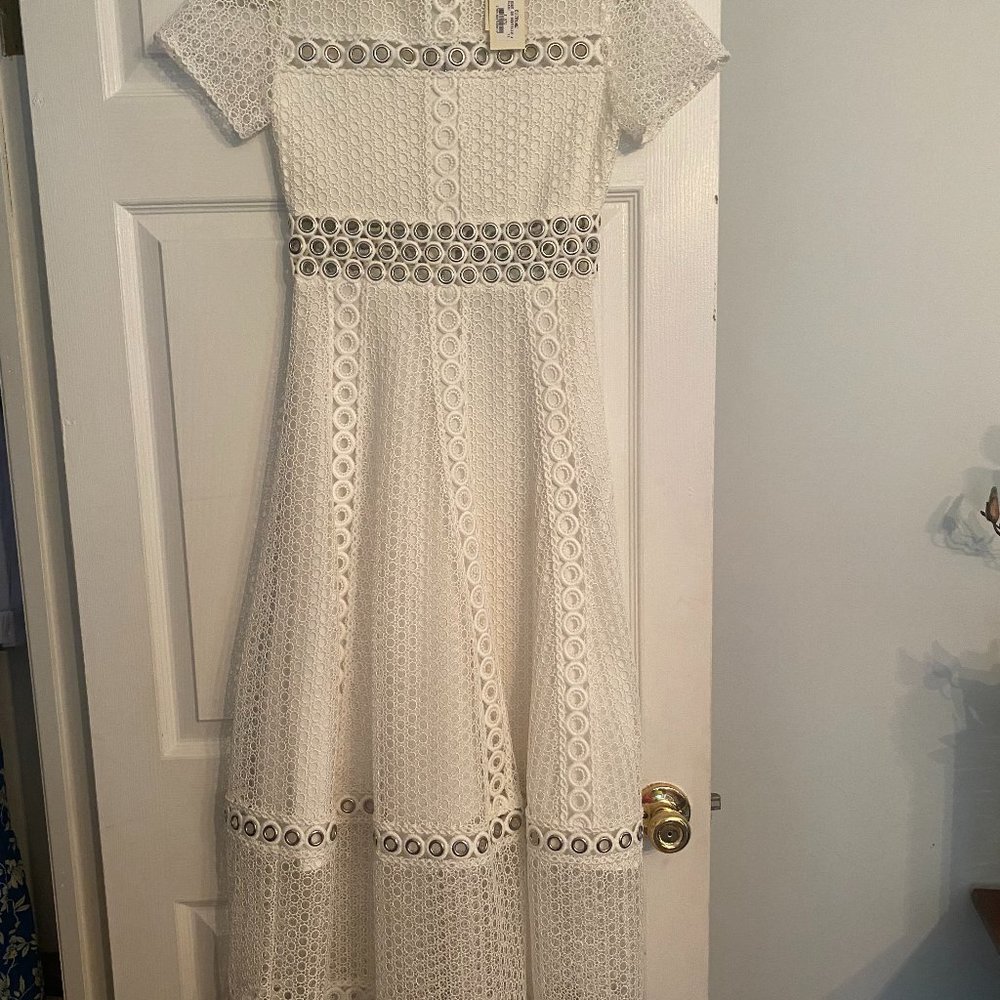 Maje White Robe En Dentelle Dress Size 2